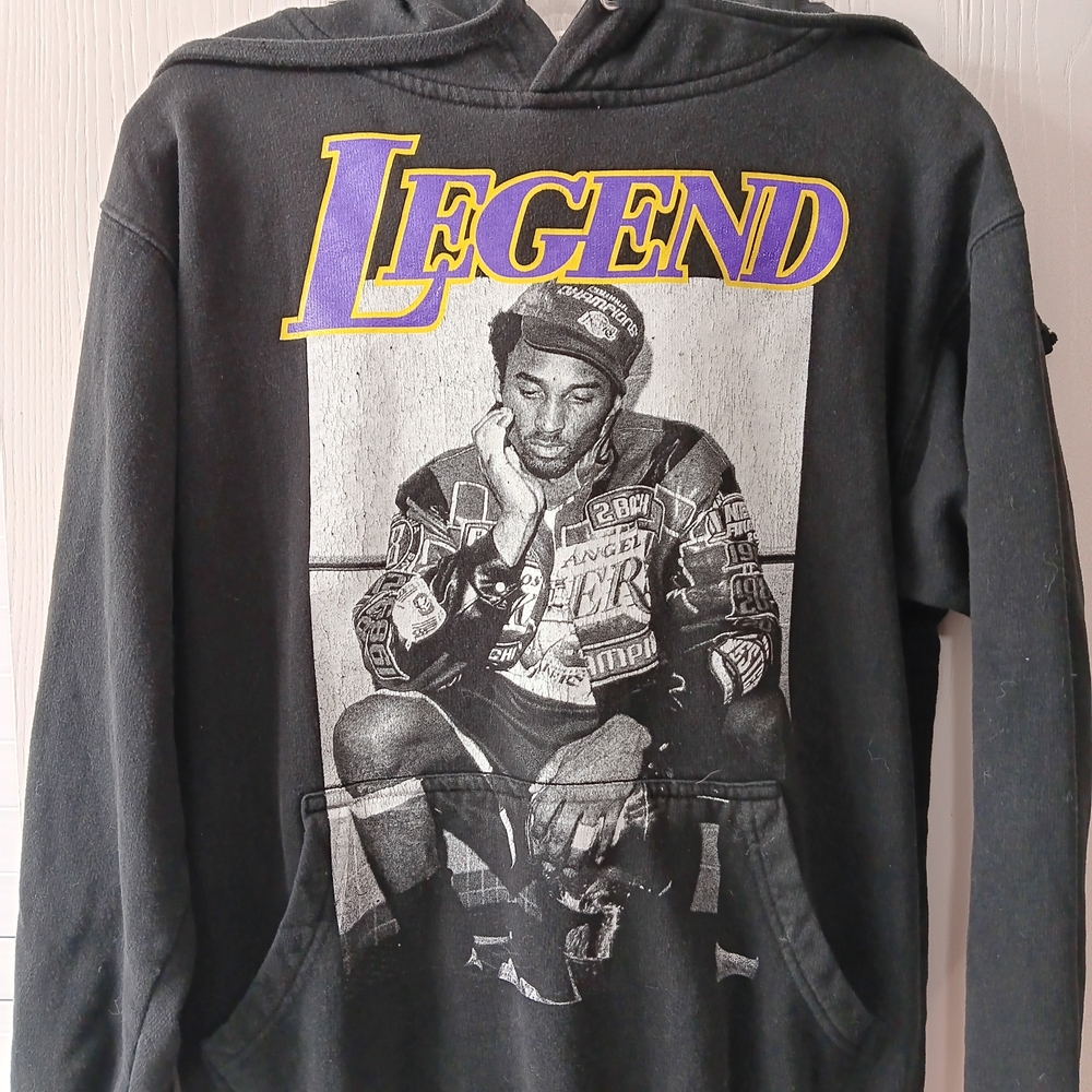 Kobe Bryant Lakers Legend Graphic Black Hoodie Sweatshirt Mens Size S - Picture 5 of 7